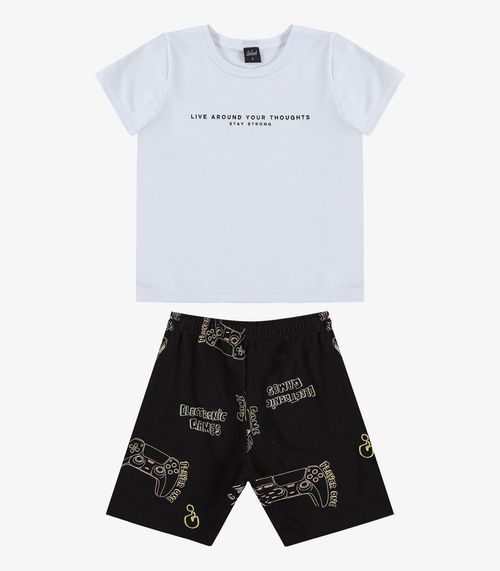 Conjunto Infantil Camiseta e Bermuda Select Preto