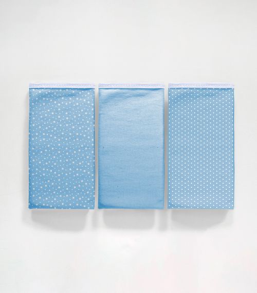 Kit Três Panos de Boca Vivaldi Azul