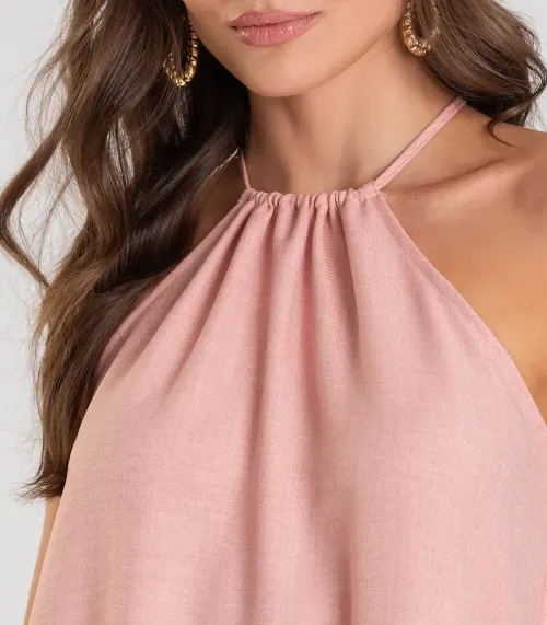 Vestido Feminino Midi Dianna Rosa