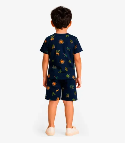 Pijama Infantil Menino Estampado Select Azul