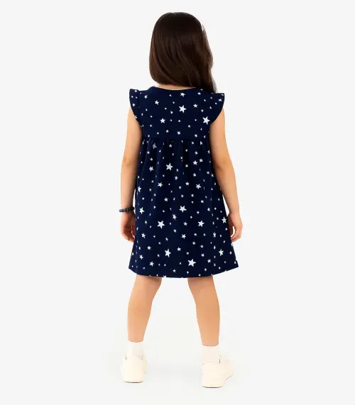 Vestido Infantil em Cotton Leve Rovi Kids Azul