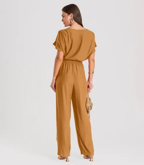 Calça Feminina Pantalona Dianna Marrom