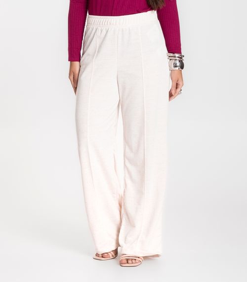 Calça Feminina Pantalona Infinita Cor Bege