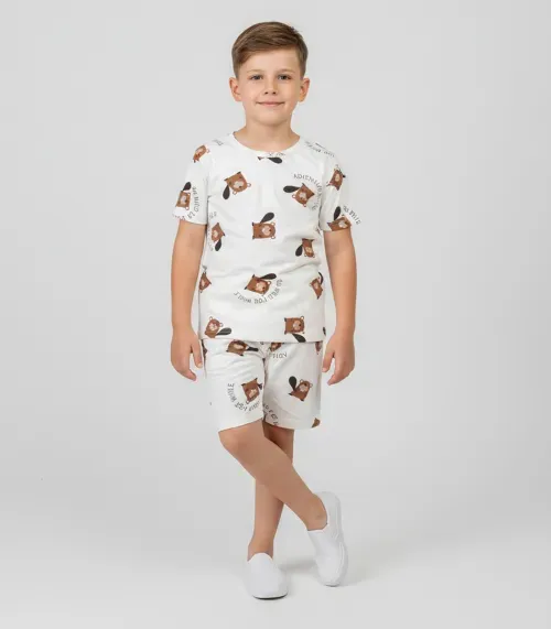 Pijama Infantil Menino Select Bege