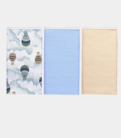 Kit Três Panos de Boca Vivaldi Azul