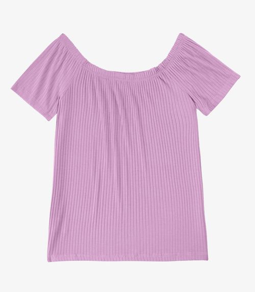 Blusa Feminina Canelada Infinita Cor Rosa