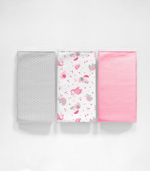 Kit Três Panos de Boca Vivaldi Cinza