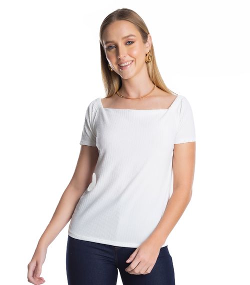 Blusa Feminina Canelada Infinita Cor Bege