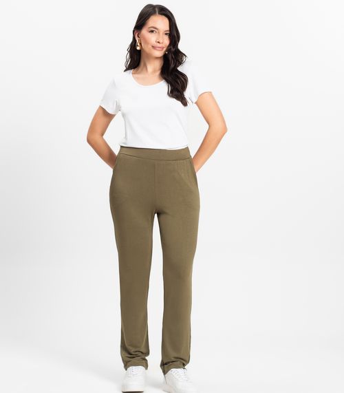 Calça Feminina em Molecotton de Viscose Rovitex Verde