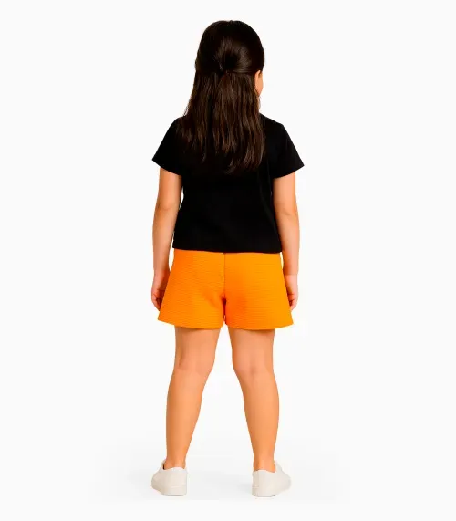 Conjunto Infantil Blusa Com Shorts Rovi Kids Preto