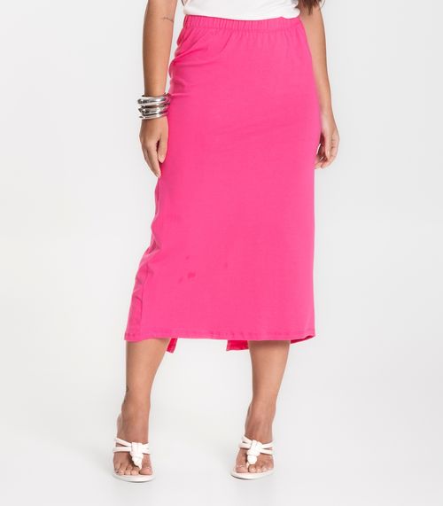 Saia Feminina Midi Infinita Cor Rosa