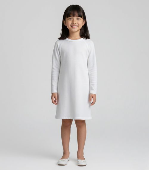 Vestido Infantil Manga Longa Select Branco