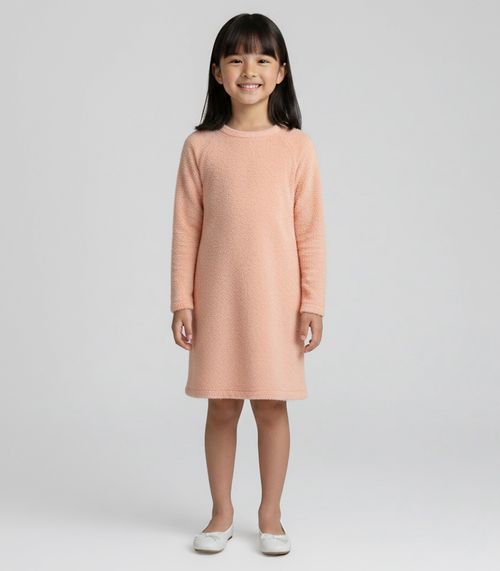 Vestido Infantil Manga Longa Select Rosa