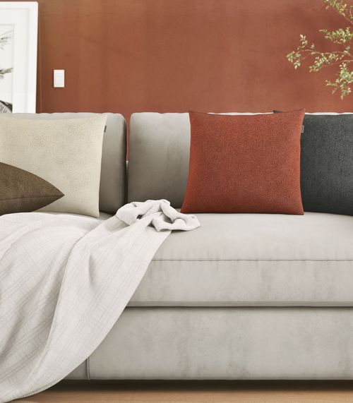 Capa Para Almofada Bouclê Adomes Marrom