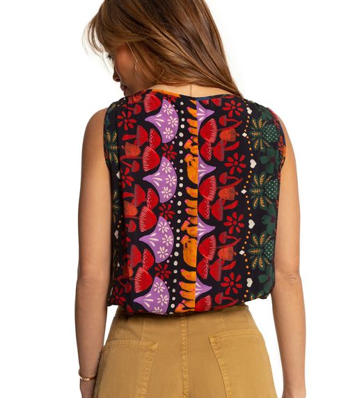 Blusa Feminina Estampada Endless Preto