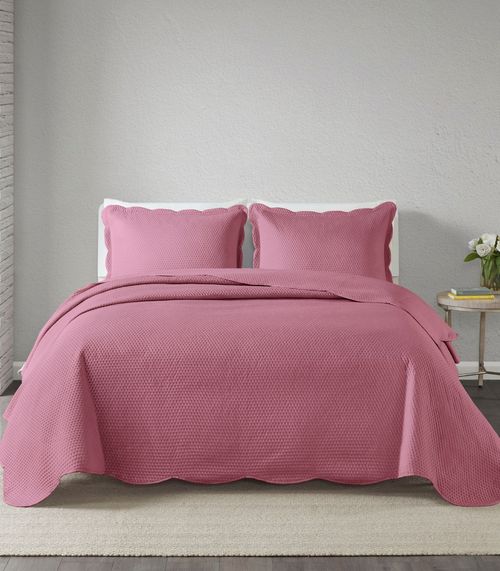 Jogo De Colcha Milao King Corttex Rosa