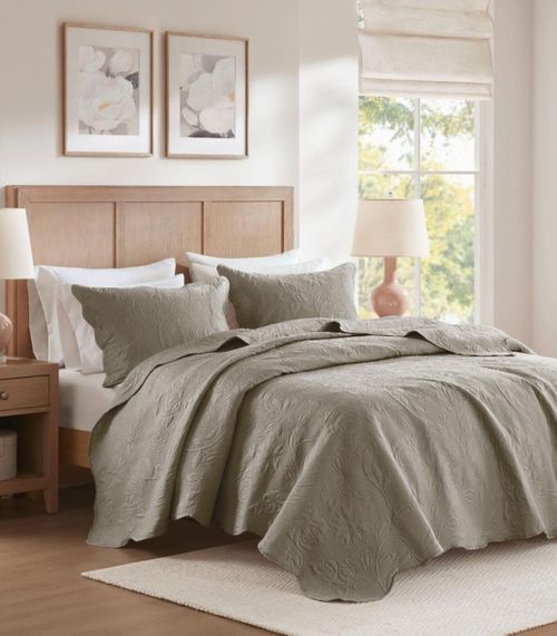 Jogo De Colcha Casal Milão 150 Fios Corttex Bege