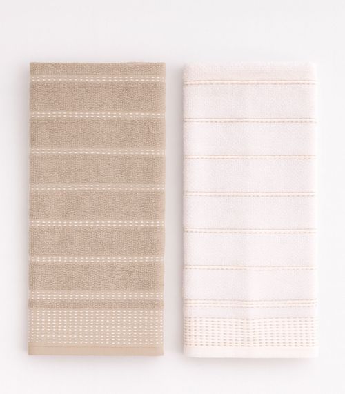 Kit Pano De Copa Cozinha Atlantica Bege