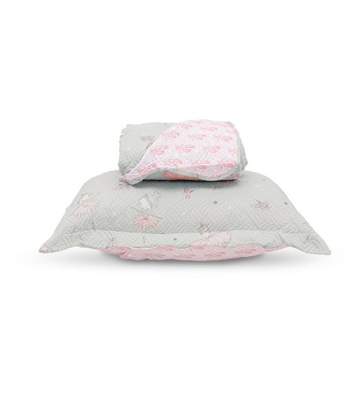 Kit Cobre Leito Casual Kids Solteiro Appel Cinza