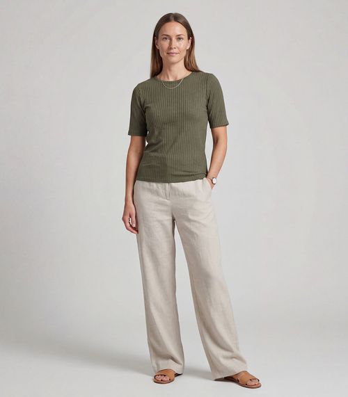 Blusa Feminina Ribana Canelada Infinita Cor Verde