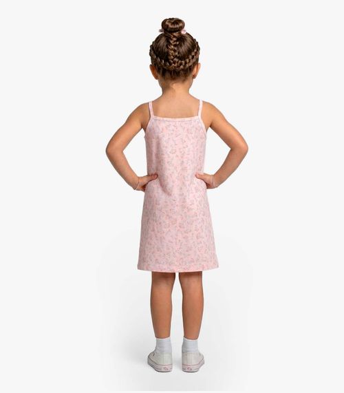 Vestido Infantil em Cotton Leve Rotativo Select Rosa