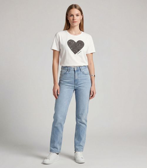 Blusa Feminina Manga Curta Infinita Cor Bege