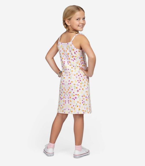 Vestido Infantil em Cotton Leve Rotativo Select Laranja