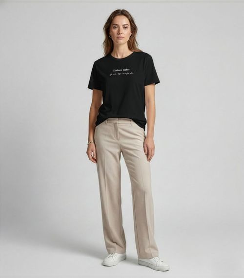 Blusa Feminina Manga Curta Infinita Cor Preto