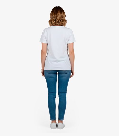 Blusa Feminina Manga Curta Infinita Cor Branco