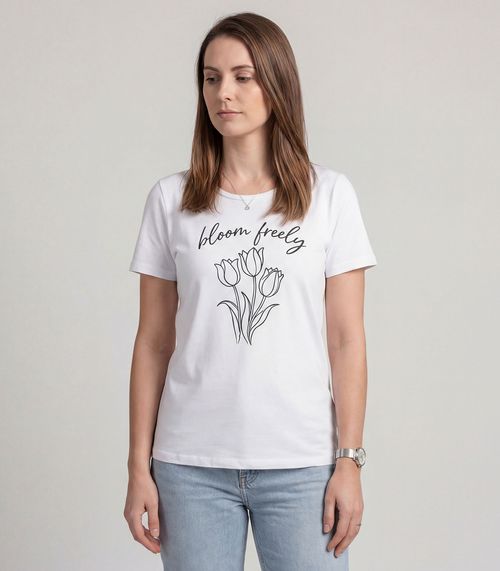 Blusa Feminina em Malha Visco Infinita Cor Branco