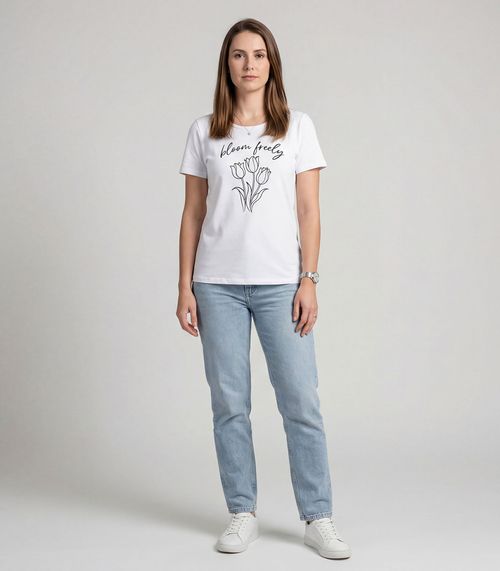 Blusa Feminina em Malha Visco Infinita Cor Branco