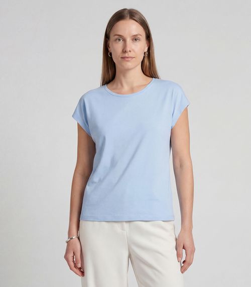Blusa Feminina em Malha Infinita Cor Azul