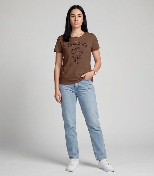 Blusa Feminina em Malha Visco Infinita Cor Marrom