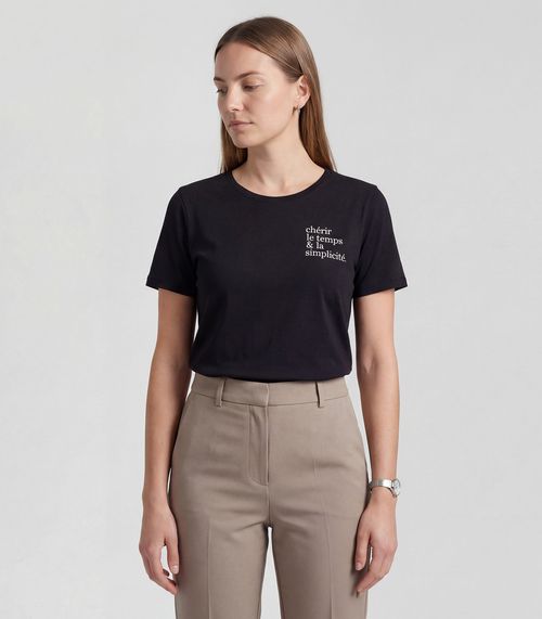 Blusa Feminina Manga Curta Infinita Cor Preto