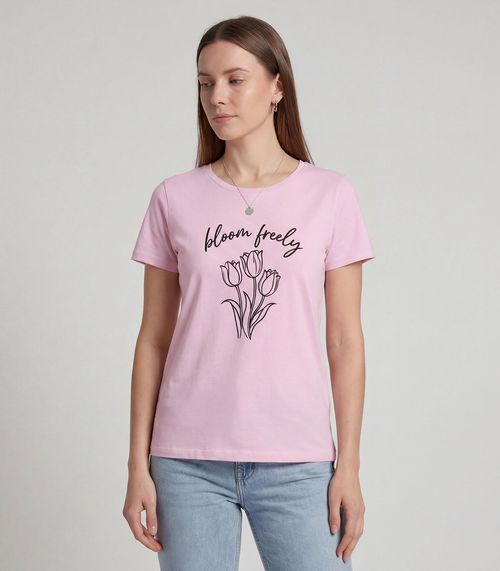 Blusa Feminina em Malha Visco Infinita Cor Rosa