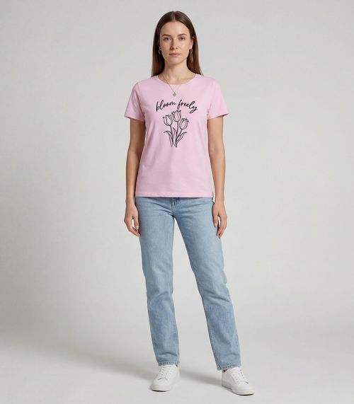 Blusa Feminina em Malha Visco Infinita Cor Rosa