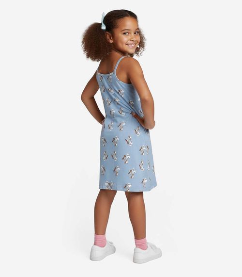 Vestido Infantil em Cotton Leve Rotativo Select Azul