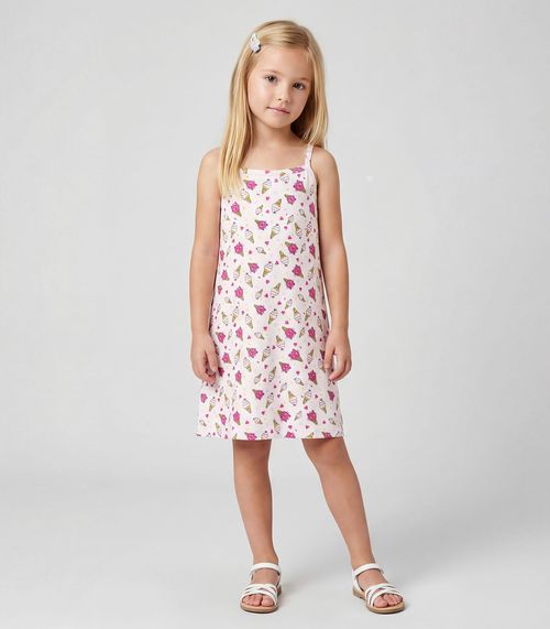 Vestido Infantil em Cotton Leve Rotativo Select Rosa
