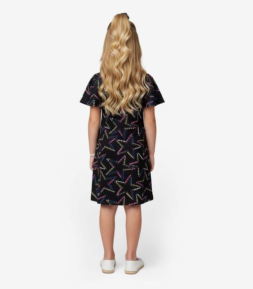 Vestido Infantil Feminino Estampado Select Preto