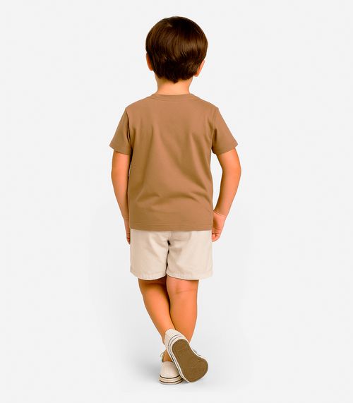 Conjunto Infantil Camiseta Com Bermuda Select Marrom