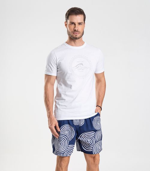 Bermuda Masculina De Microfibra Long Bong Azul