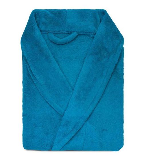 Roupão Masculino Microfibra Manga Longa Camesa Azul