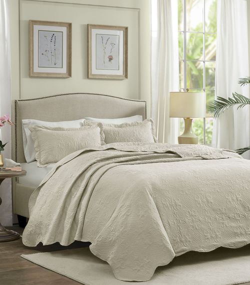 Jogo De Colcha Milao Solteiro Corttex Bege