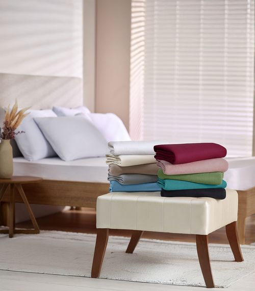 Jogo De Cama Casal Malha 3 Peças Liso Vivaldi Branco