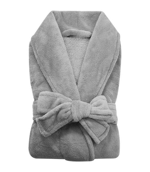 Roupão Masculino Microfibra Manga Longa Camesa Cinza