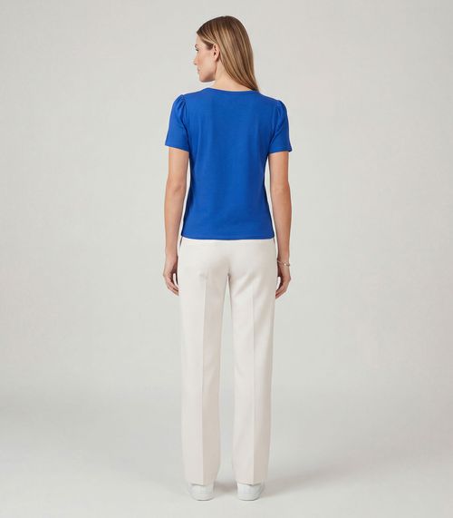 Blusa Feminina Em Visco Tricot Infinita Cor Azul