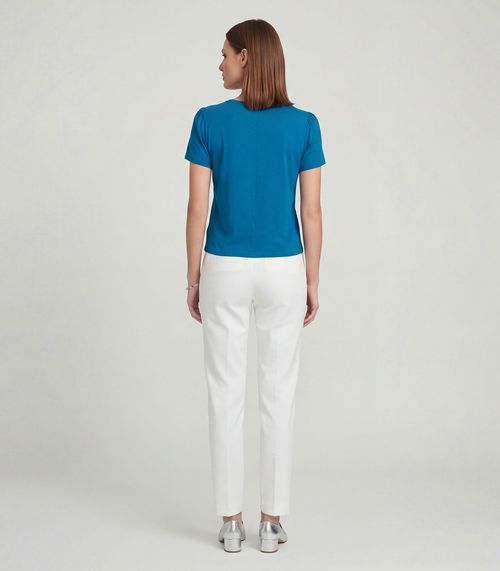 Blusa Feminina Em Visco Tricot Infinita Cor Azul