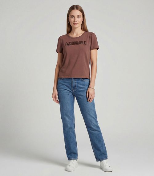 Blusa Feminina Em Visco Tricot Infinita Cor Marrom