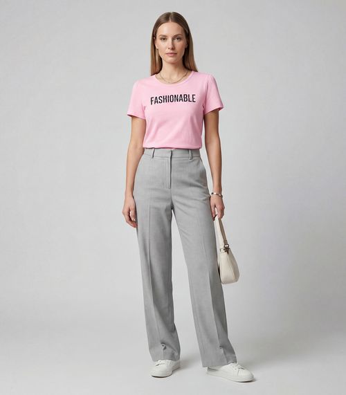 Blusa Feminina Em Visco Tricot Infinita Cor Rosa