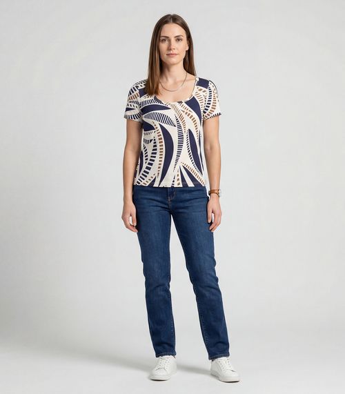 Blusa Feminina em Malha Visco Infinita Cor Azul
